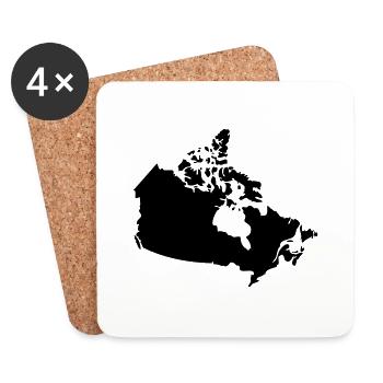 Canada Canada Map - Coasters (set of 4) - white - Front