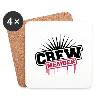 Crew Member Graffiti - Dessous de verre (lot de 4) - blanc - Devant