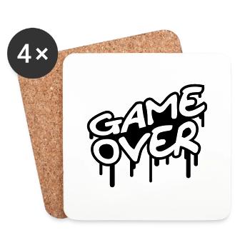 Game Over - Untersetzer (4er-Set) - Weiß - Vorne