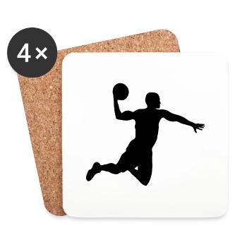 basketball - Coasters (set of 4) - white - Front