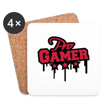 Pro Gamer Graffiti - Coasters (set of 4) - white - Front