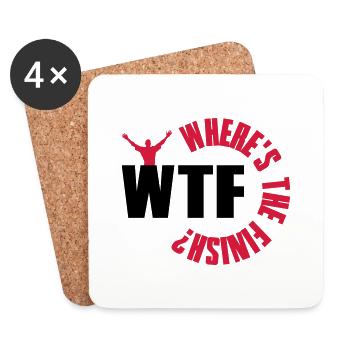 WTF? Where is the finish - Untersetzer (4er-Set) - Weiß - Vorne
