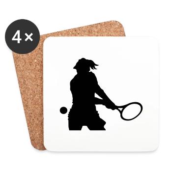 Tennis - Dessous de verre (lot de 4) - blanc - Devant