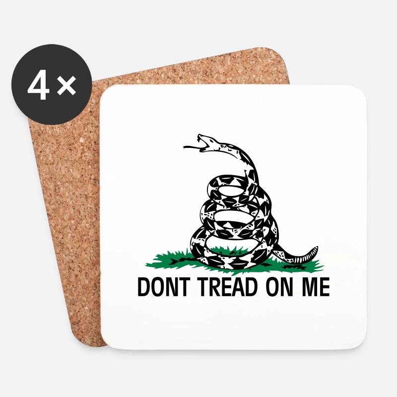 Gadsden Flag - Untersetzer (4er-Set) - Weiß