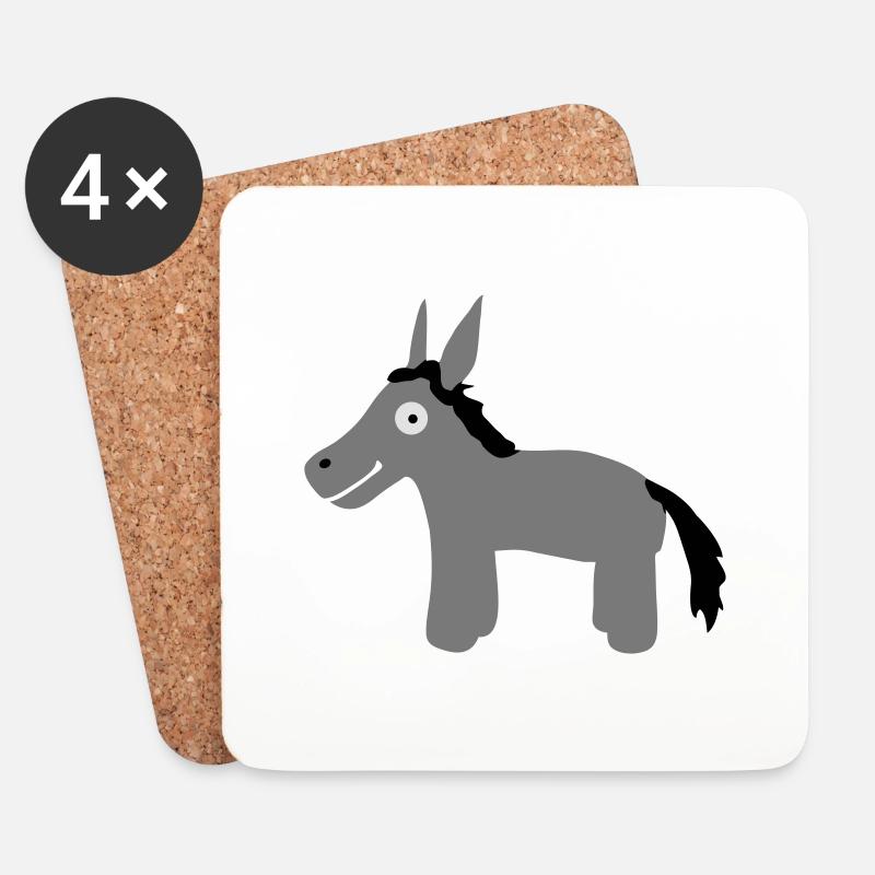 Donkey - Untersetzer (4er-Set) - Weiß