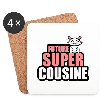 future super cousine - Dessous de verre (lot de 4) - blanc - Devant