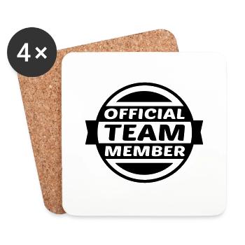 official_team_member_f1 - Dessous de verre (lot de 4) - blanc - Devant