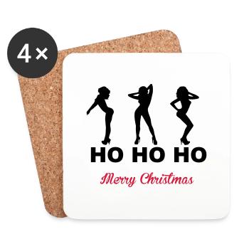 Merry Christmas - Coasters (set of 4) - white - Front