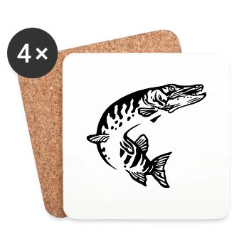 hechtsprung1 - Coasters (set of 4) - white - Front