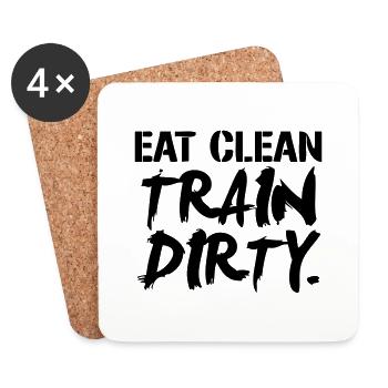 Train Dirty - Untersetzer (4er-Set) - Weiß - Vorne
