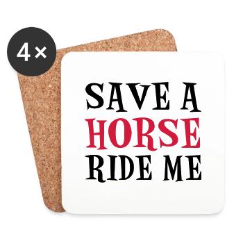 Save A Horse - Coasters (set of 4) - white - Front