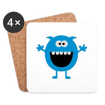 Lustiges Niedliches Monster (Free Hugs) - Untersetzer (4er-Set) - Weiß - Vorne