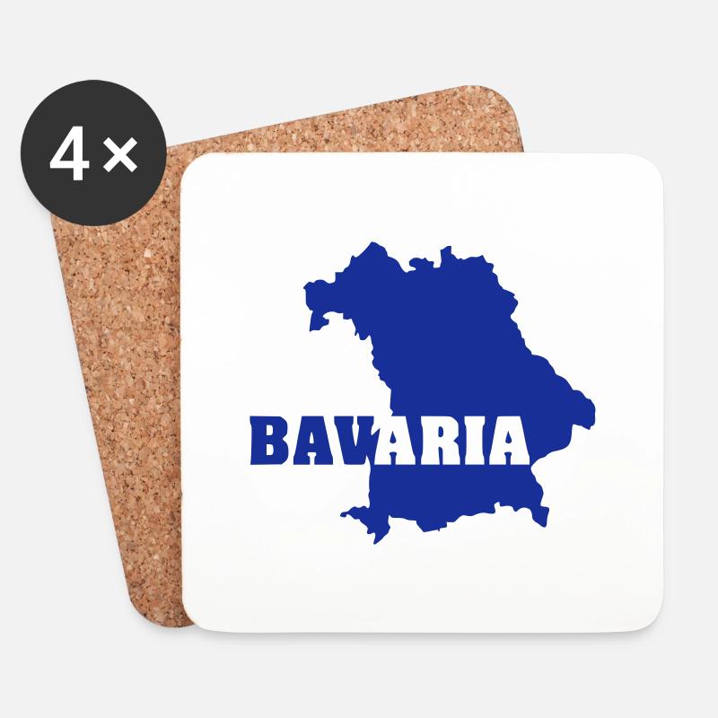 Bavaria (ID: 002007) - Untersetzer (4er-Set) - Weiß