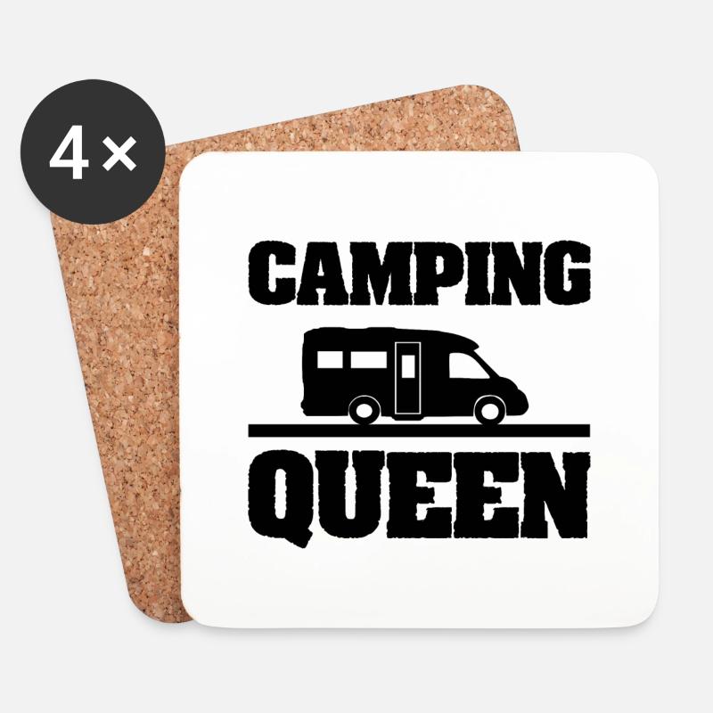 Camping - Untersetzer (4er-Set) - Weiß