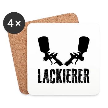 Lackierer - Untersetzer (4er-Set) - Weiß - Vorne
