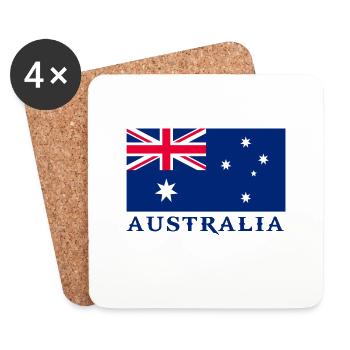 australia Australien - Untersetzer (4er-Set) - Weiß - Vorne