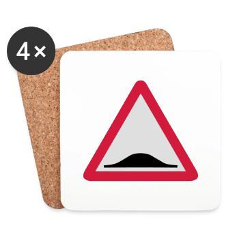 Triangle panel back donkey 209 - Coasters (set of 4) - white - Front