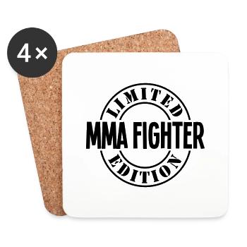 mma fighter limited edition stamp copy - Coasters (set of 4) - white - Front