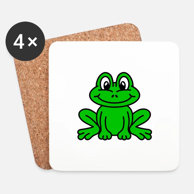 frog - Untersetzer (4er-Set) - Weiß