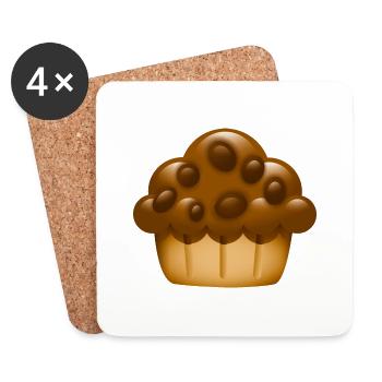 Smiley Muffin - Untersetzer (4er-Set) - Weiß - Vorne