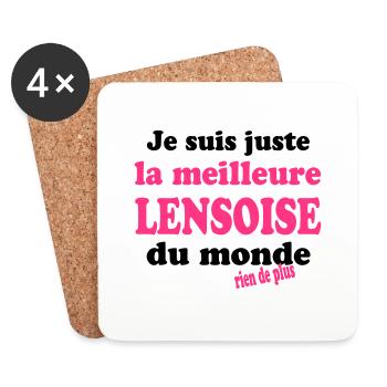 Je suis juste la meilleure lensoise du monde - Dessous de verre (lot de 4) - blanc - Devant