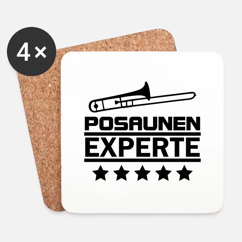 Posaunen Experte - Untersetzer (4er-Set) - Weiß
