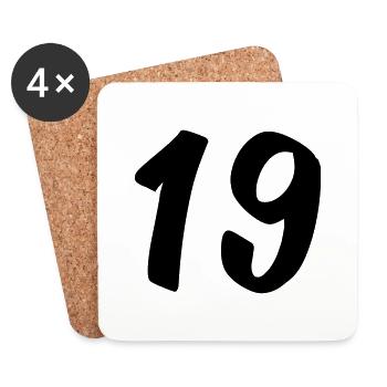 19 - Untersetzer (4er-Set) - Weiß - Vorne