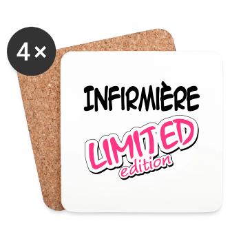 Docteur / Infirmier / Kiné / Médecin / Infirmière - Coasters (set of 4) - white - Front