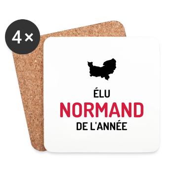 Normandie / Normand / Normande / France/ Normandy - Coasters (set of 4) - white - Front
