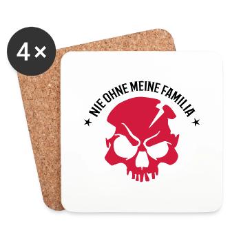 familia totenkopf - Untersetzer (4er-Set) - Weiß - Vorne