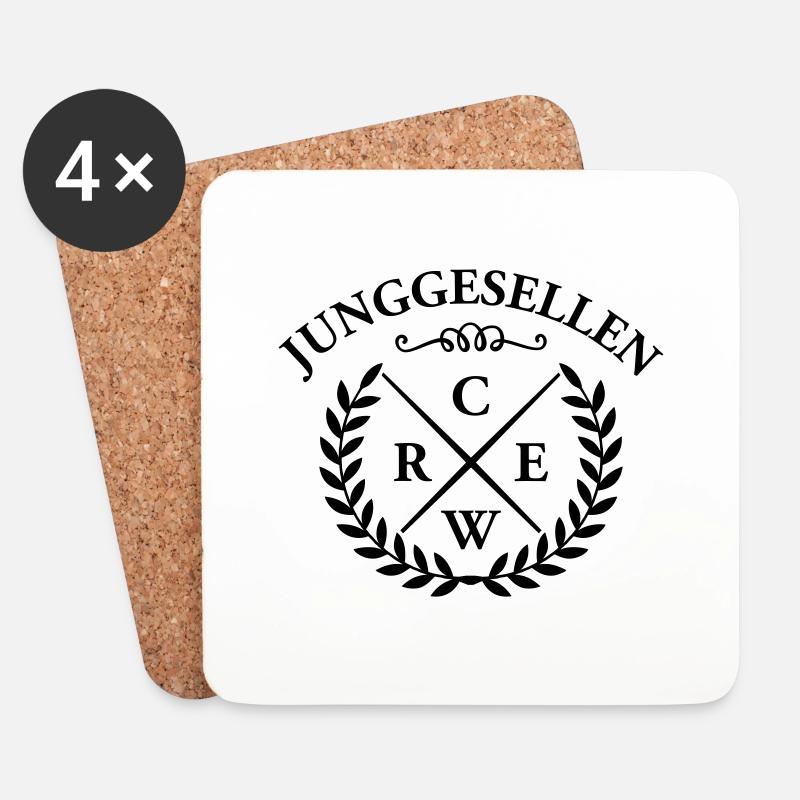 junggesellen crew - Untersetzer (4er-Set) - Weiß