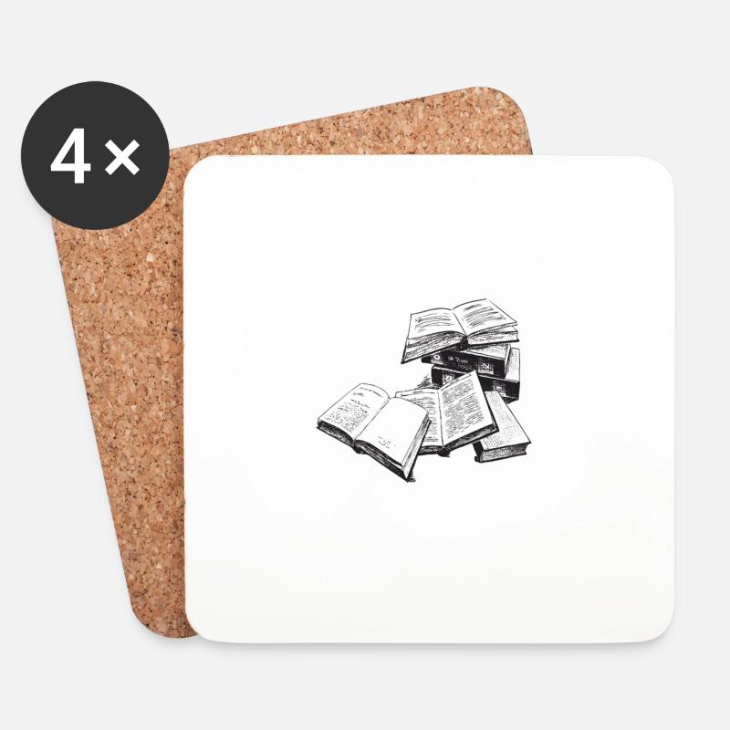 Books - Untersetzer (4er-Set) - Weiß