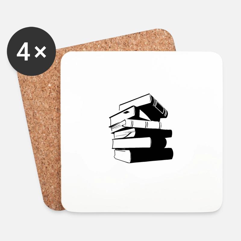 Books - Untersetzer (4er-Set) - Weiß