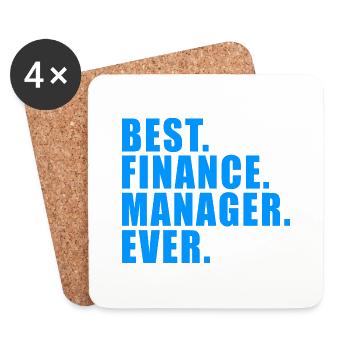 BEST FINANCE MANAGER EVER GIFT BANK BANKER MBA - Coasters (set of 4) - white - Front
