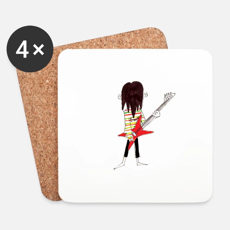 Rocker - Untersetzer (4er-Set) - Weiß