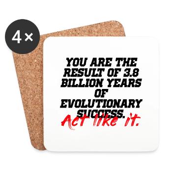 act like it evolution - Coasters (set of 4) - white - Front