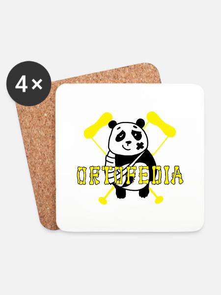 Panda Orthopädie - Untersetzer (4er-Set) - Weiß