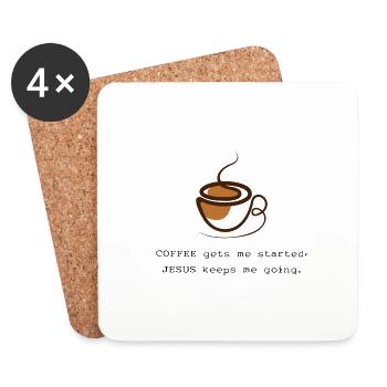 Positive Christian Message - Coasters (set of 4) - white - Front