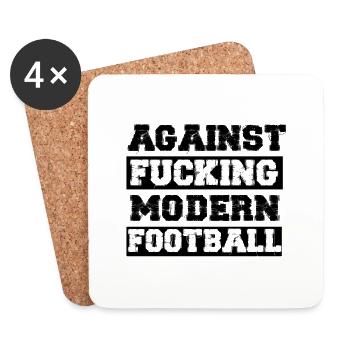 Against Modern Football - Coasters (set of 4) - white - Front