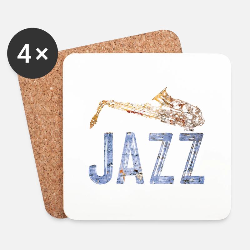Jazz - Untersetzer (4er-Set) - Weiß