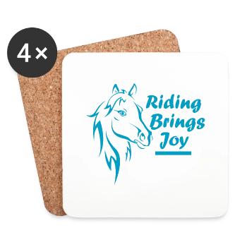 Cheval hors - Dessous de verre (lot de 4) - blanc - Devant
