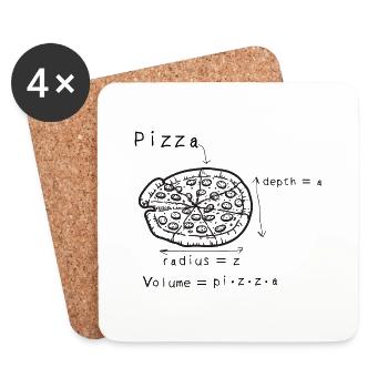 Pizza Gift Pizza Lovers Pizzeria - Coasters (set of 4) - white - Front