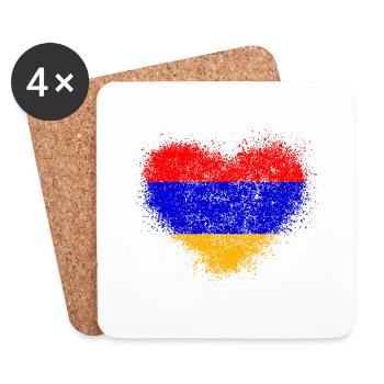 Armenia - Coasters (set of 4) - white - Front