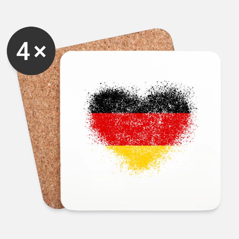 Deutschland - Untersetzer (4er-Set) - Weiß