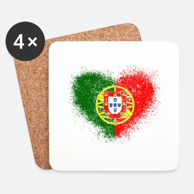 Portugal - Untersetzer (4er-Set) - Weiß