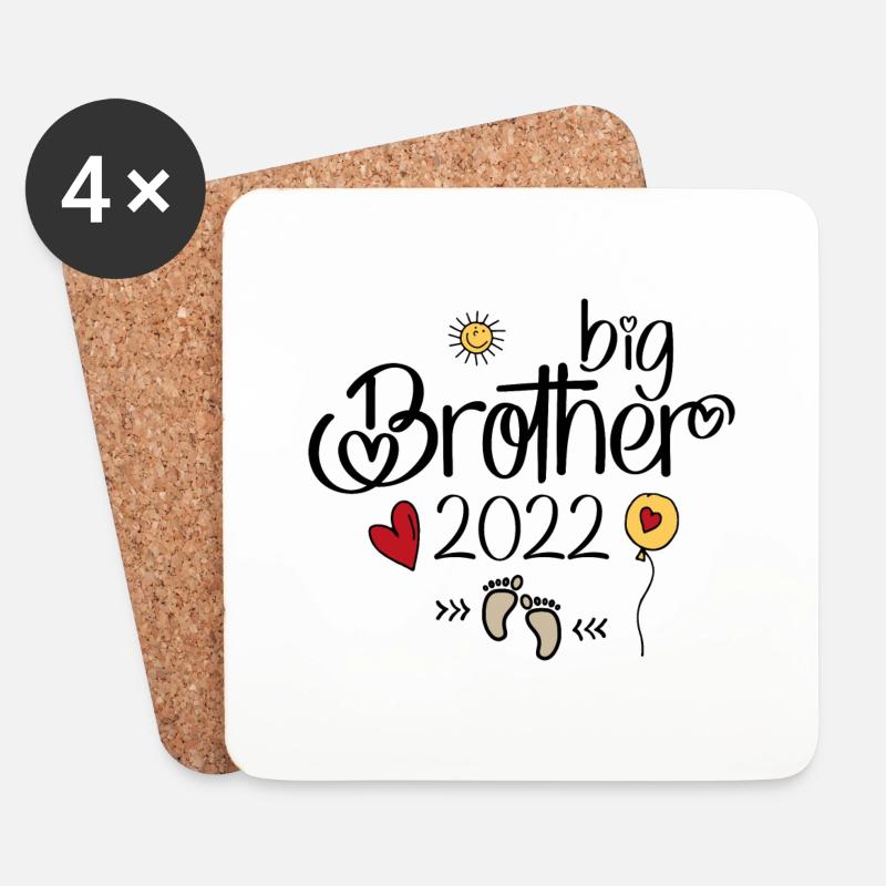 Big brother 2022 - Untersetzer (4er-Set) - Weiß