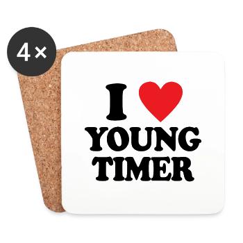 Youngtimer Oldtimer Autosammler Geschenk Schrauber - Untersetzer (4er-Set) - Weiß - Vorne