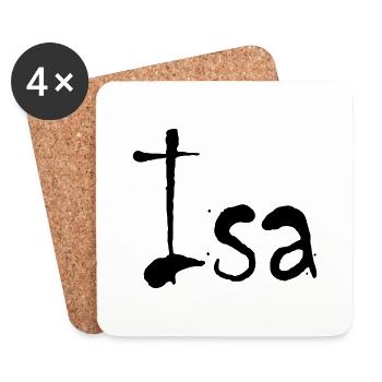 Isa - Coasters (set of 4) - white - Front