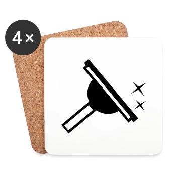 Fenster Reiniger Window Cleaner - Coasters (set of 4) - white - Front