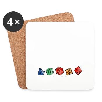 The Dice Giveth And The Dice Taketh Away 3 - Coasters (set of 4) - white - Front